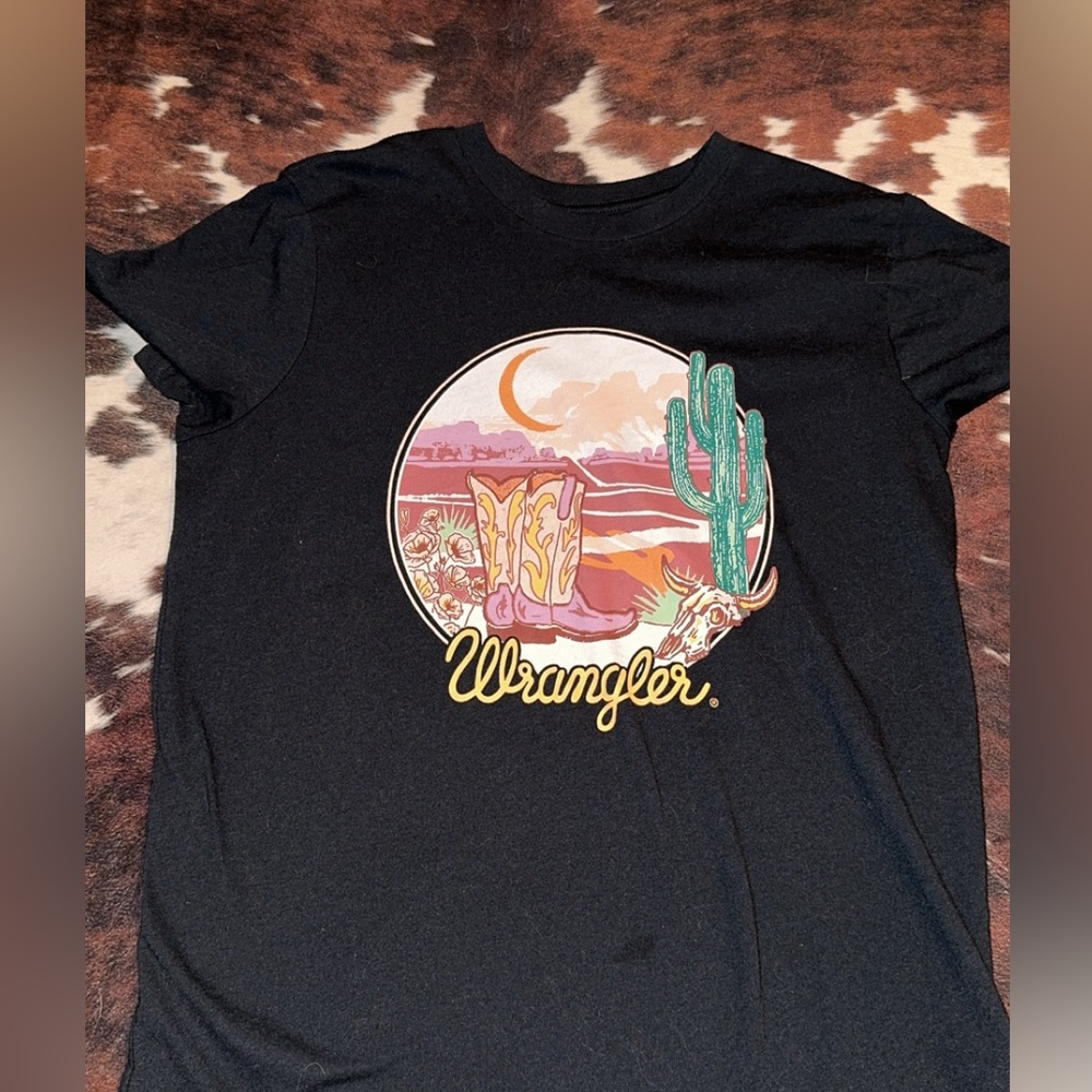 Wrangler Black shirt, S, Desert Scene
